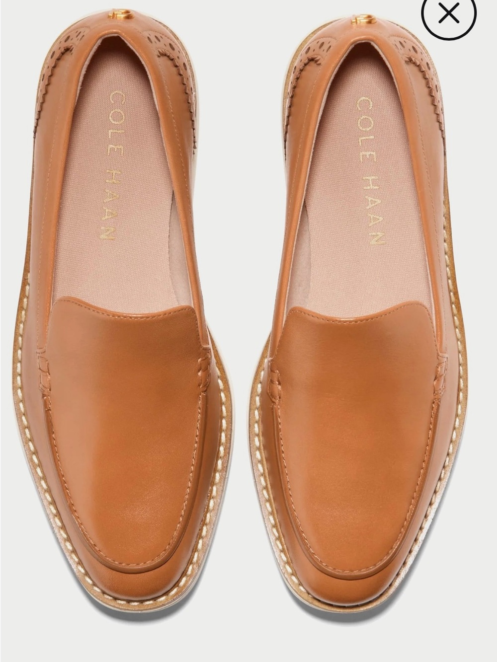 Cole Haan Leather Platform Loafer in Cognac - Picture 3 of 8